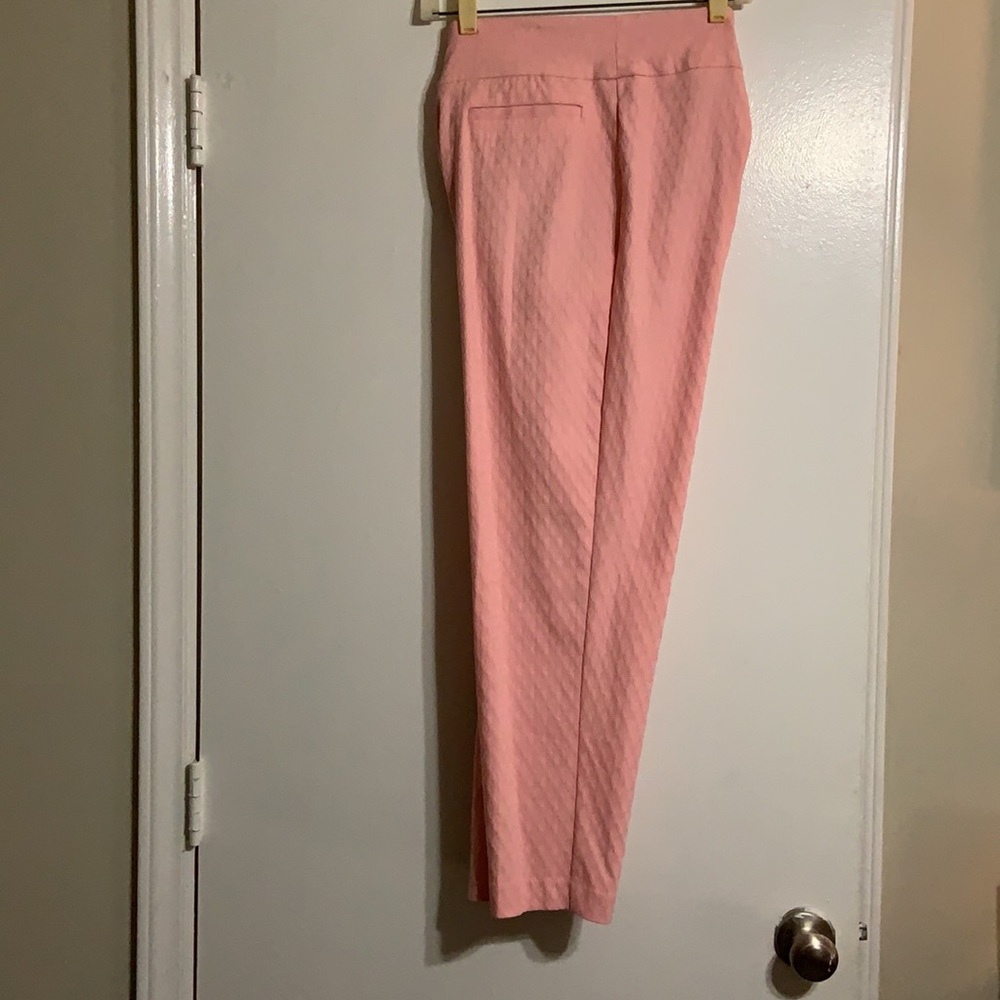 Pink textured pants